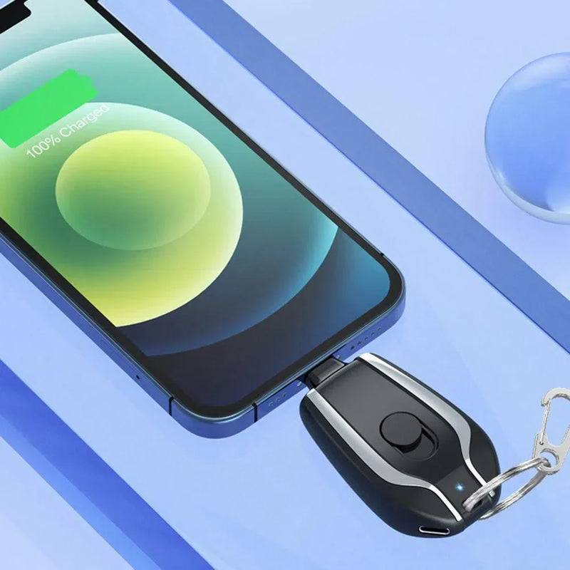 Chaveiro Carregador Portátil Com Carregamento Turbo
