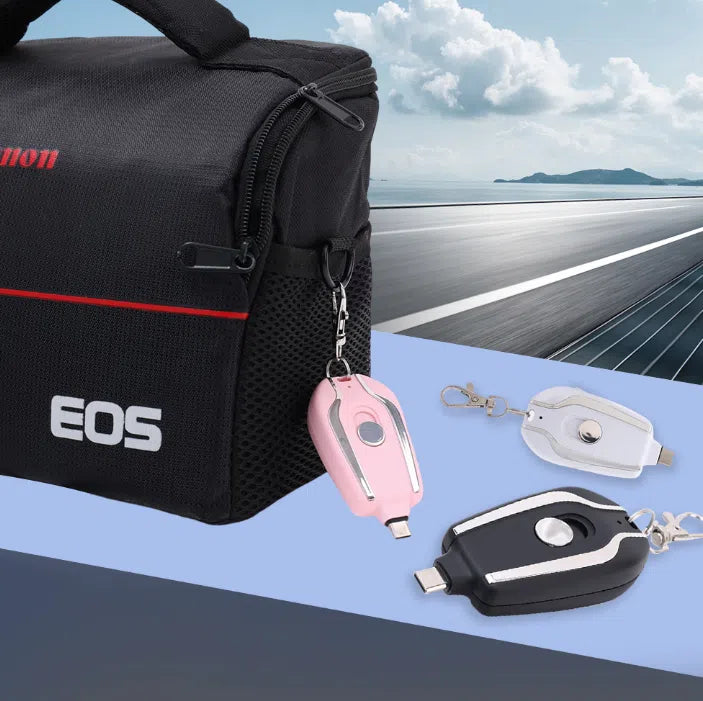 Chaveiro Carregador Portátil Com Carregamento Turbo