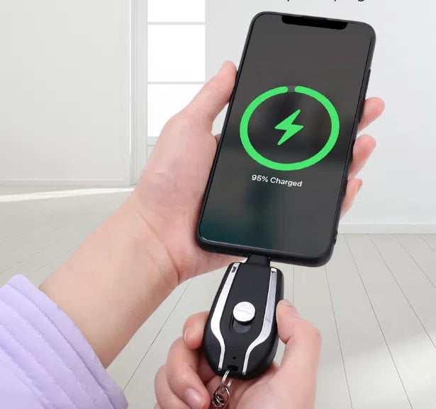 Chaveiro Carregador Portátil Com Carregamento Turbo