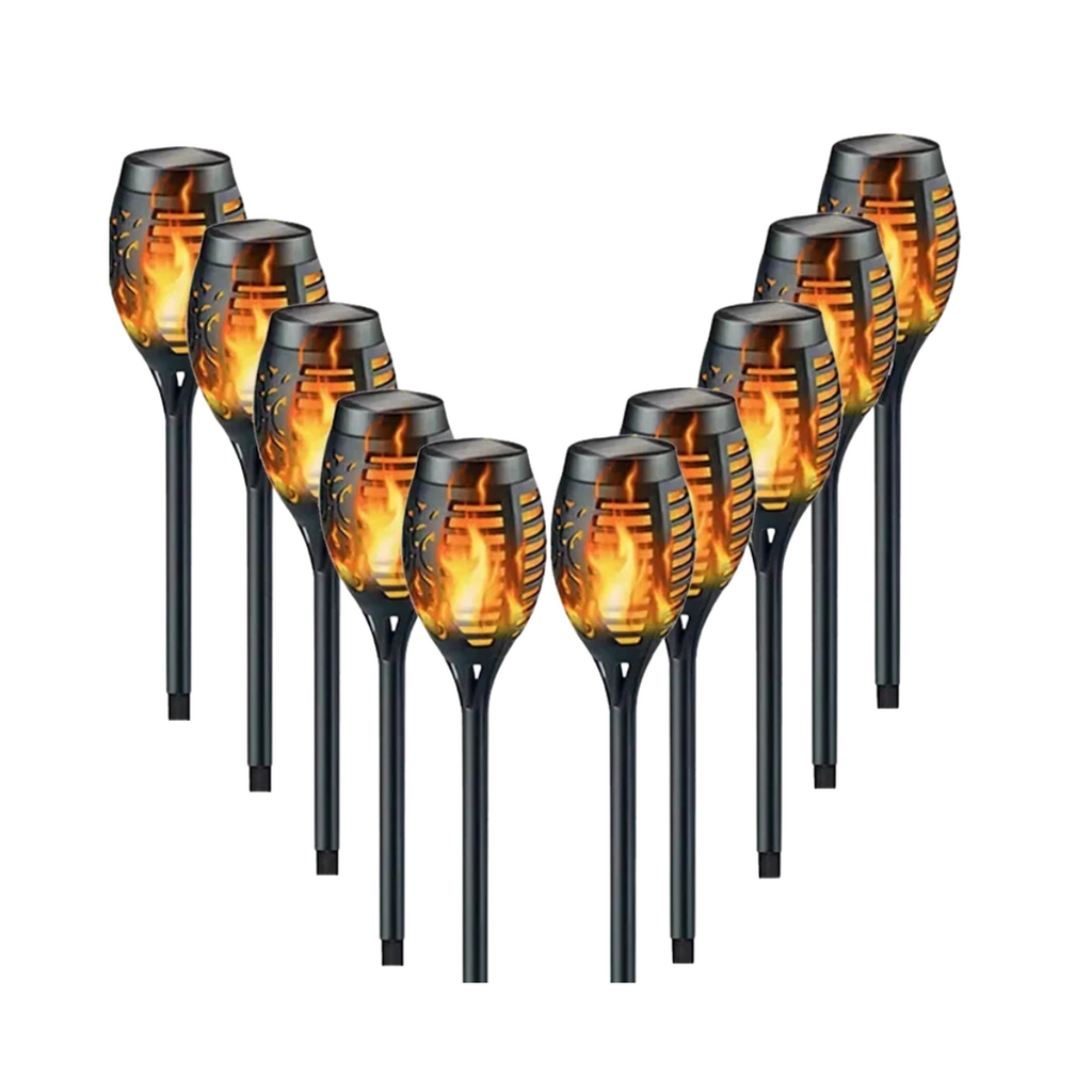 Tocha Solar LED Impermeável para Jardim