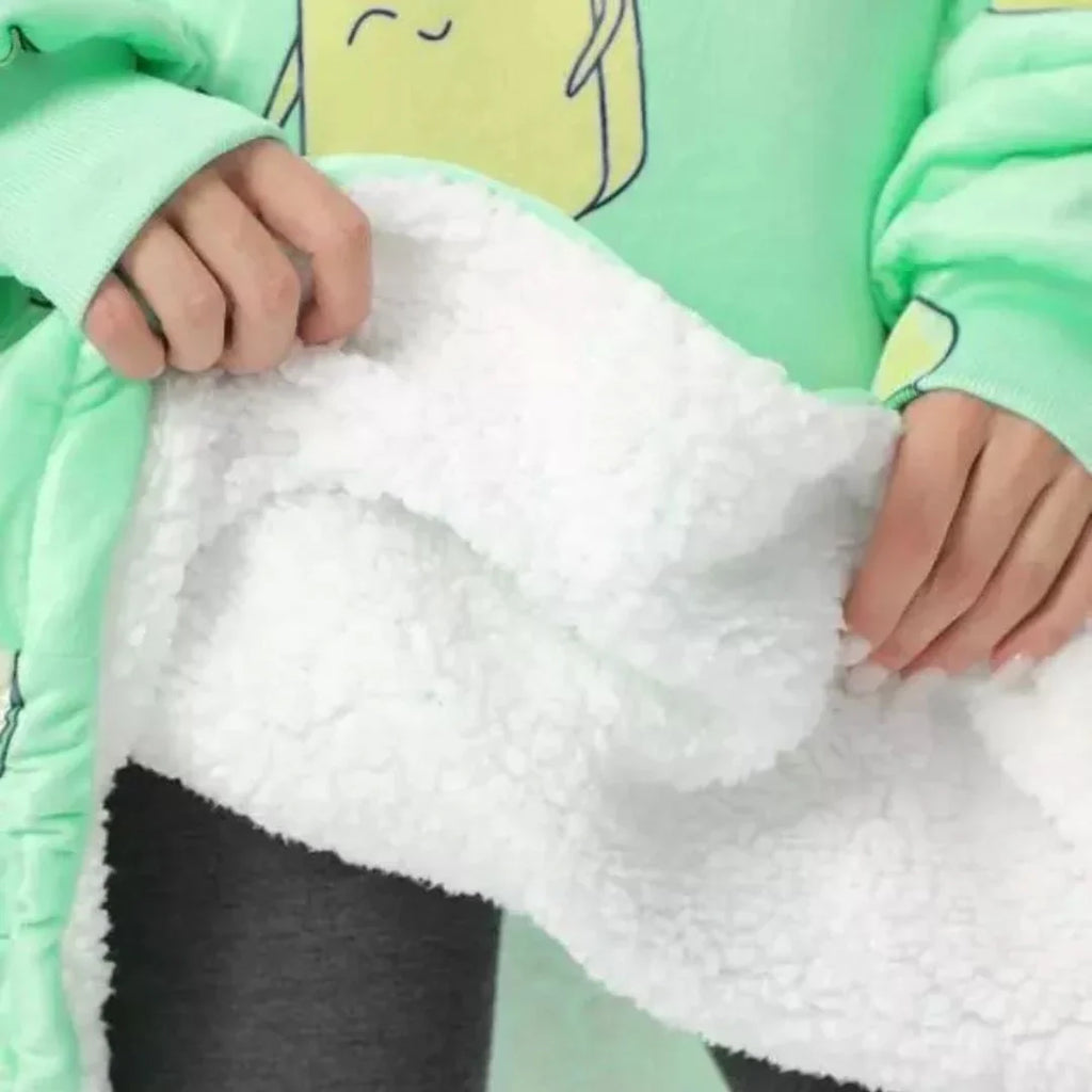 Moletom Cobertor Gigante Com Capuz