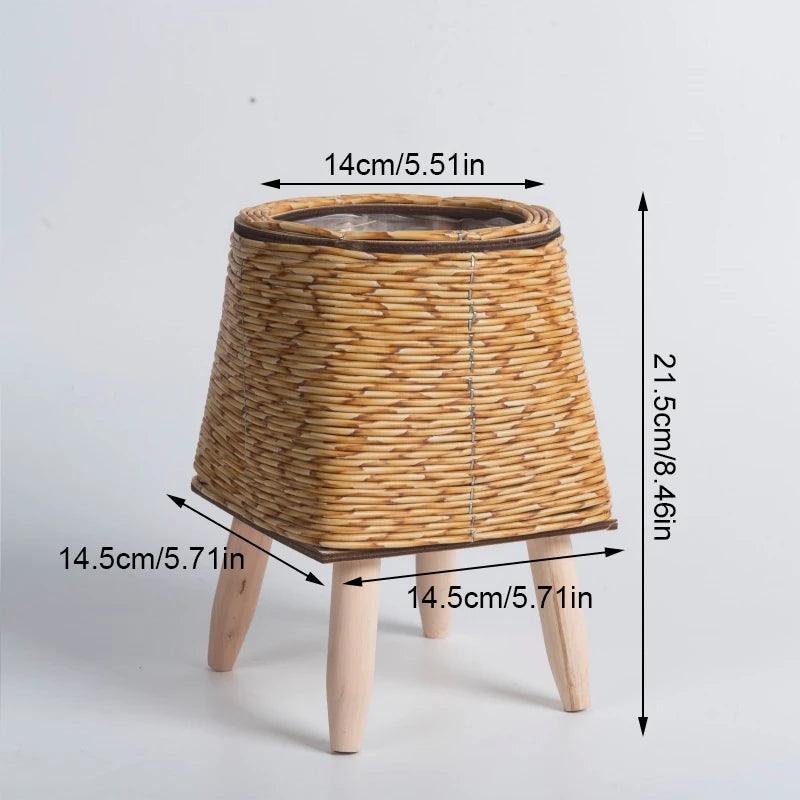 Cesta De Tecido Para Flores Com Pernas Removíveis