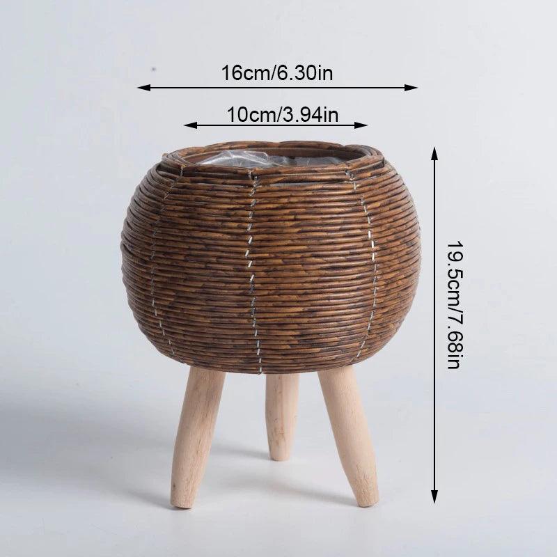 Cesta De Tecido Para Flores Com Pernas Removíveis