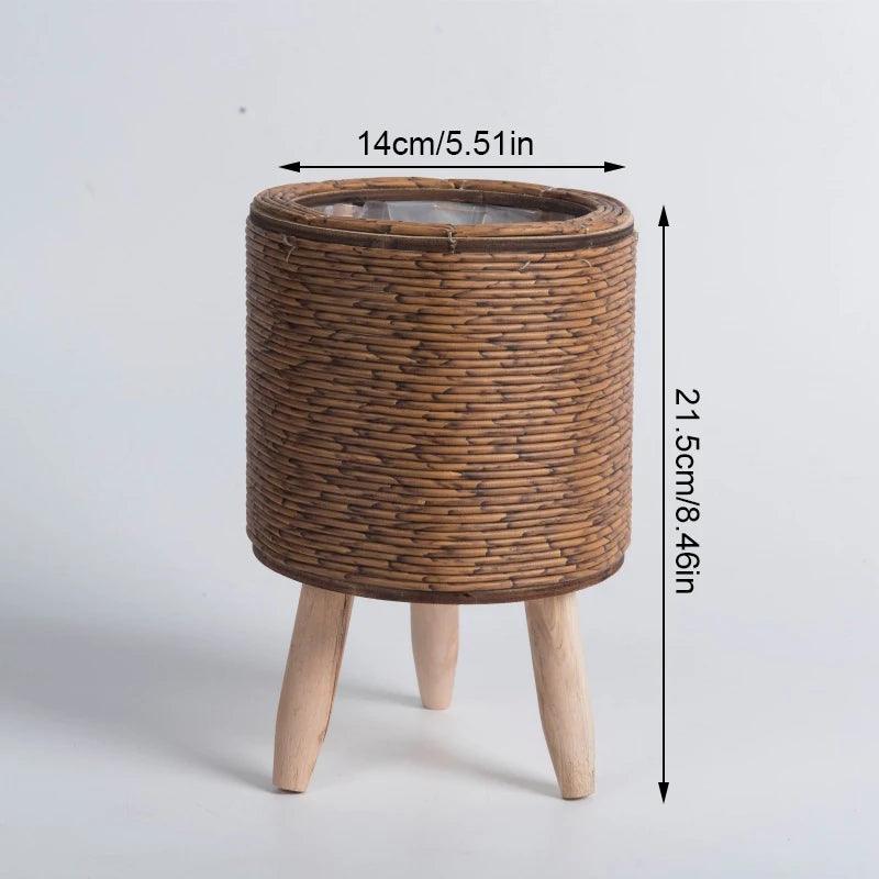 Cesta De Tecido Para Flores Com Pernas Removíveis