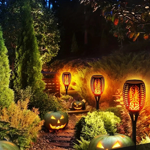 Tocha Solar LED Impermeável para Jardim