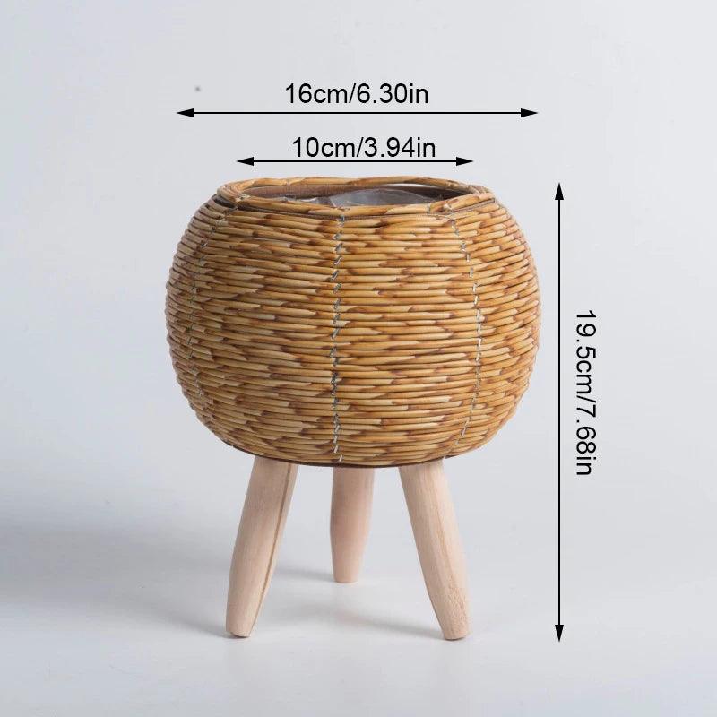 Cesta De Tecido Para Flores Com Pernas Removíveis