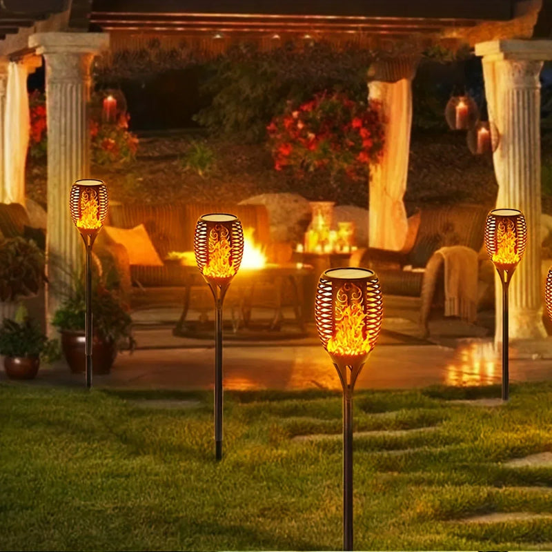 Tocha Solar LED Impermeável para Jardim