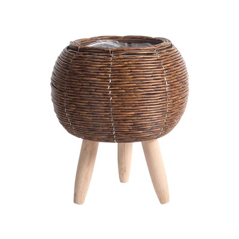 Cesta De Tecido Para Flores Com Pernas Removíveis