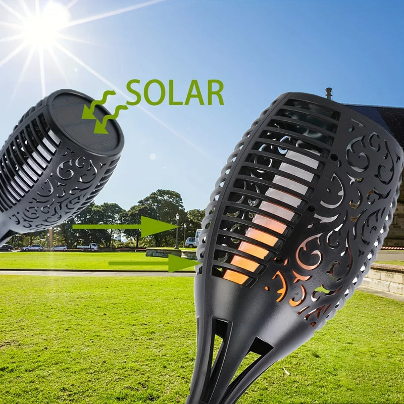 Tocha Solar LED Impermeável para Jardim