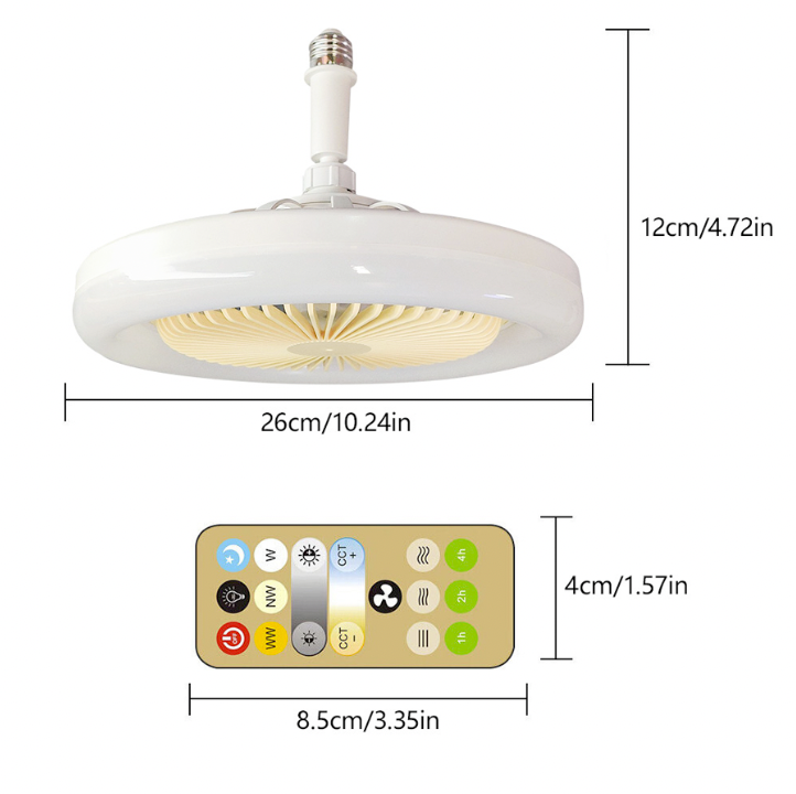 Ventilador de Teto com Luzes de Led Integrada