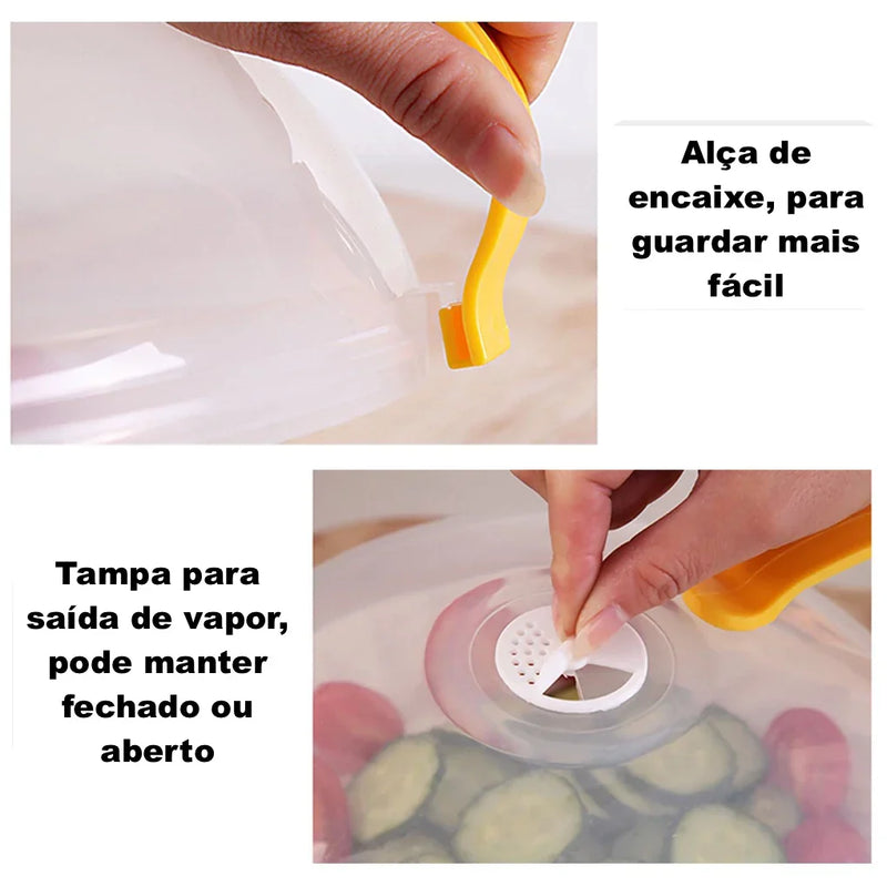 Tampa Anti-respingo para microondas, forno e geladeira